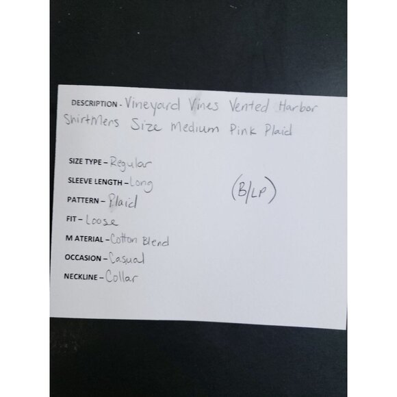 Vineyard Vines Vented Harbor Shirt Men's Size Medium Pink Plaid - Picture 7 of 8